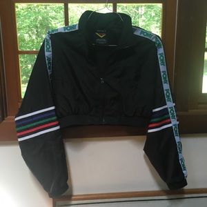 Forever 21 x PONY black moto windbreaker jacket